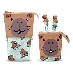Oh My Pop! trousse Pop Up avec stylo à bille 10 couleurs & stylo à bille effaçabl à encre gel Capybara