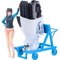 Original Character maquette PLAMAX MF-97 minimum factory Minori with Honda BF350 Grand Prix White 10 cm 
