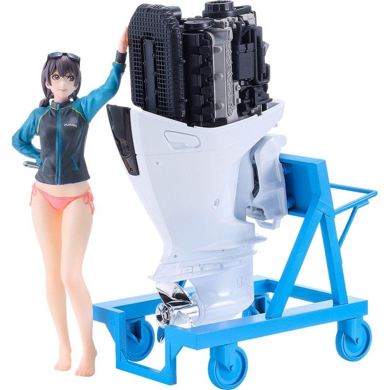 Original Character maquette PLAMAX MF-97 minimum factory Minori with Honda BF350 Grand Prix White 10 cm | 4545784015001