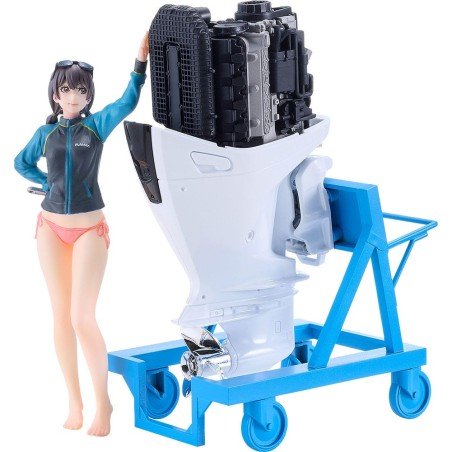 Original Character maquette PLAMAX MF-97 minimum factory Minori with Honda BF350 Grand Prix White 10 cm | 4545784015001