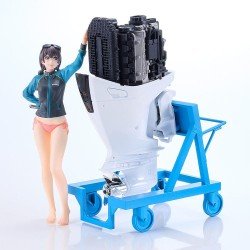 Original Character maquette PLAMAX MF-97 minimum factory Minori with Honda BF350 Grand Prix White 10 cm | 4545784015001