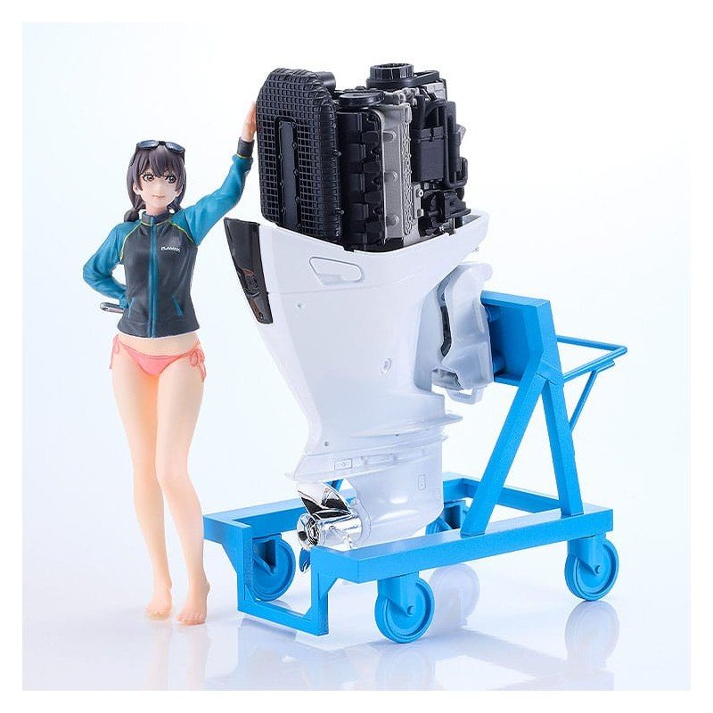 Original Character maquette PLAMAX MF-97 minimum factory Minori with Honda BF350 Grand Prix White 10 cm | 4545784015001