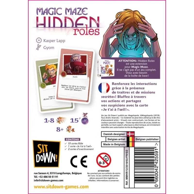 jeu : Magic Maze - Hidden Roles
éditeur : Sit-Down!
version française