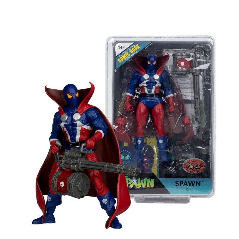 Spawn Page Punchers figurine Spawn 1977 Red and Blue (Chase) Red Platinum Edition 18 cm | 0787926904215