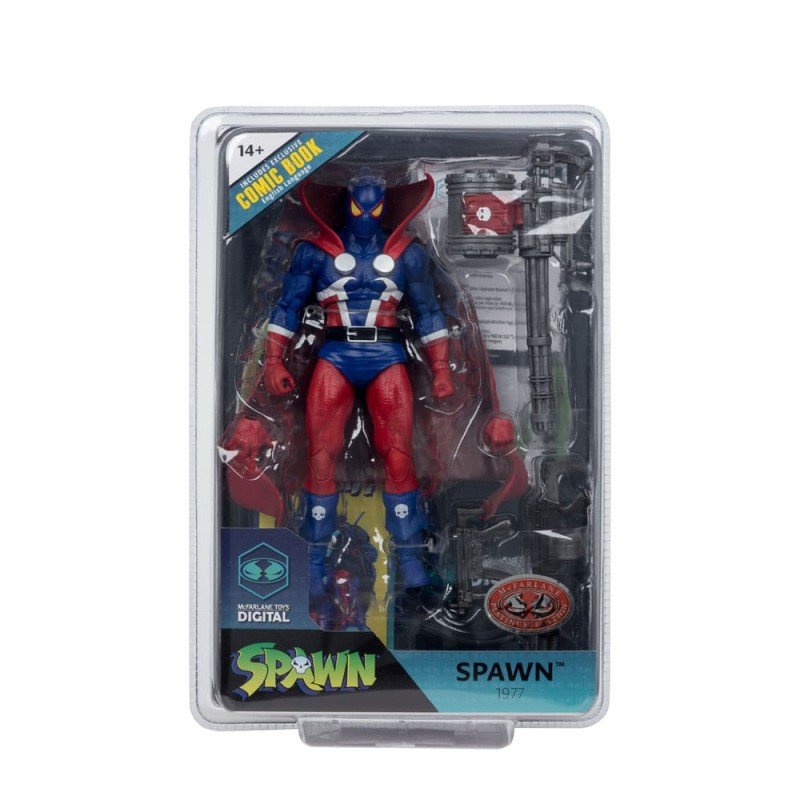 Spawn Page Punchers figurine Spawn 1977 Red and Blue (Chase) Red Platinum Edition 18 cm | 0787926904215
