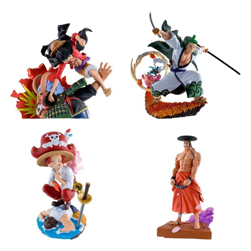 One Piece Petitrama set figurines PVC Logbox Re Birth Wano Kuni Vol.1 9 cm