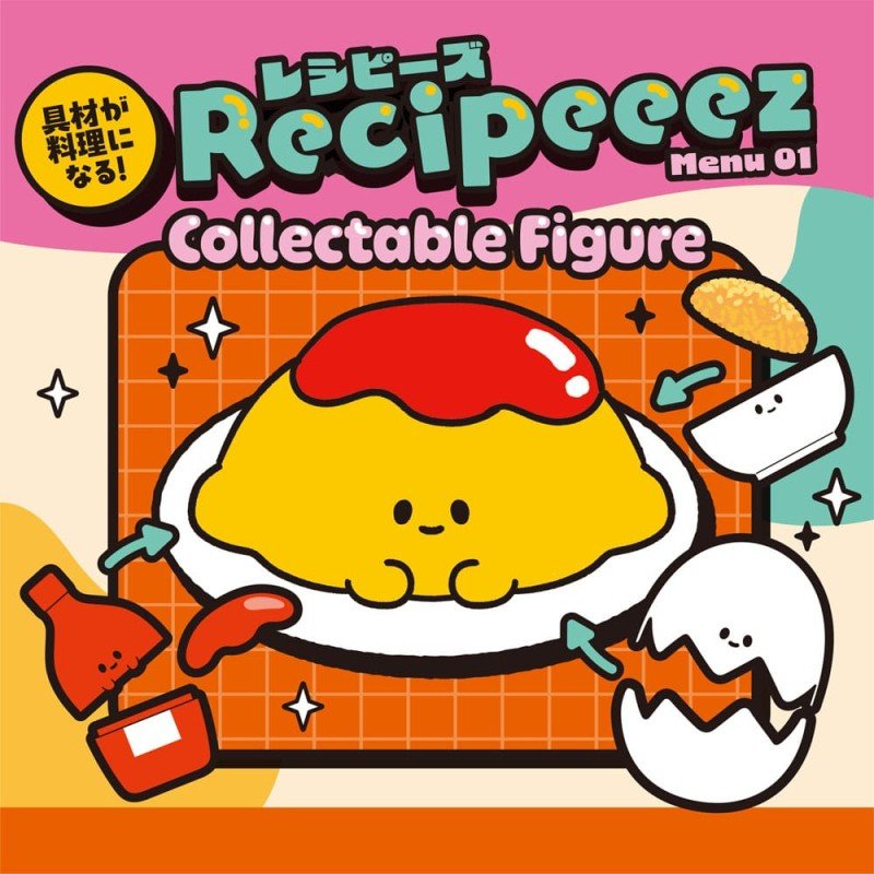 Recipeeez Mini Figure Menu 01 3 cm Assortment (4) | 4535123847158