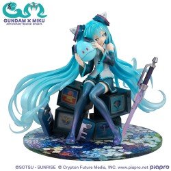 Mobile Suit Gundam x Hatsune Miku statuette PVC Lucrea Hatsune Miku x OO Gundam 45th Anniversary 17 cm | 4535123847608