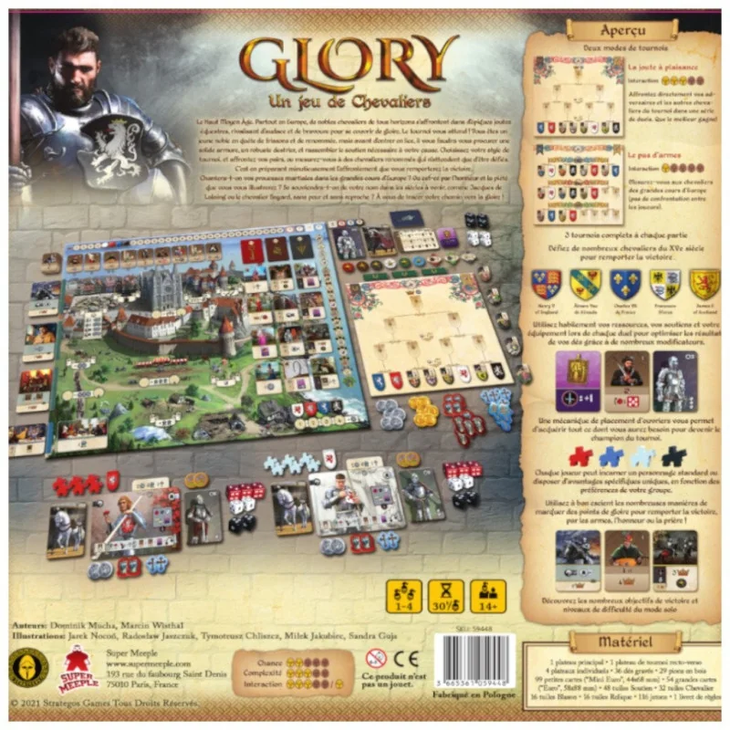 Game: Glory - A Game of Knights
Publisher: Super Meeple
English Version