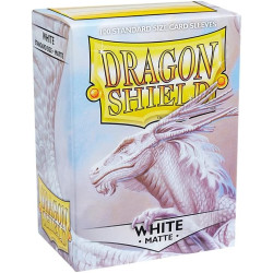Dragon Shield Matte Sleeves - White (100 Sleeves)