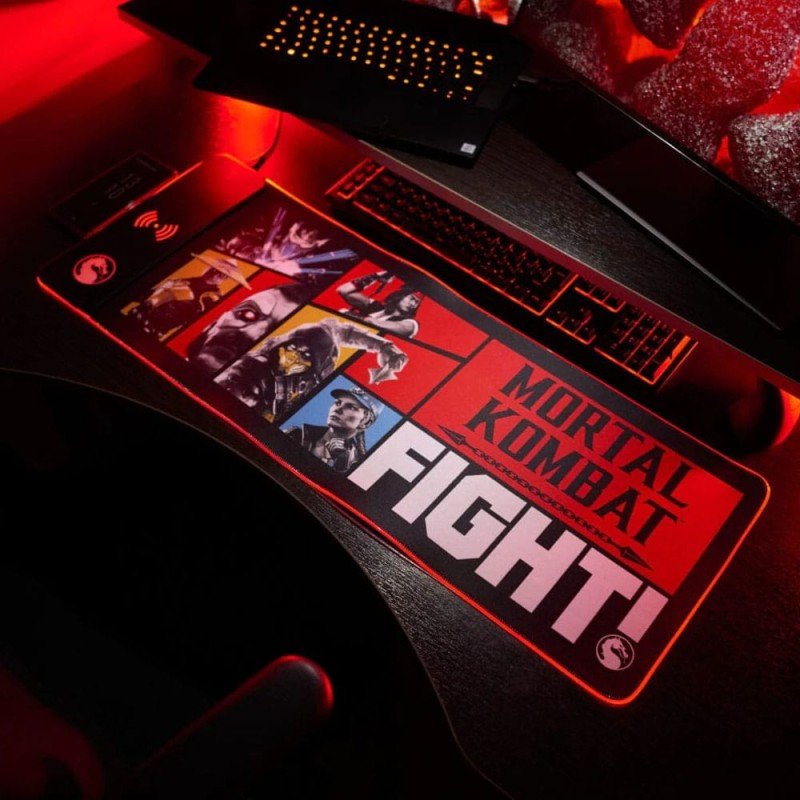 Mortal Kombat tapis de souris LED avec chargeur sans fil | 5056280461500