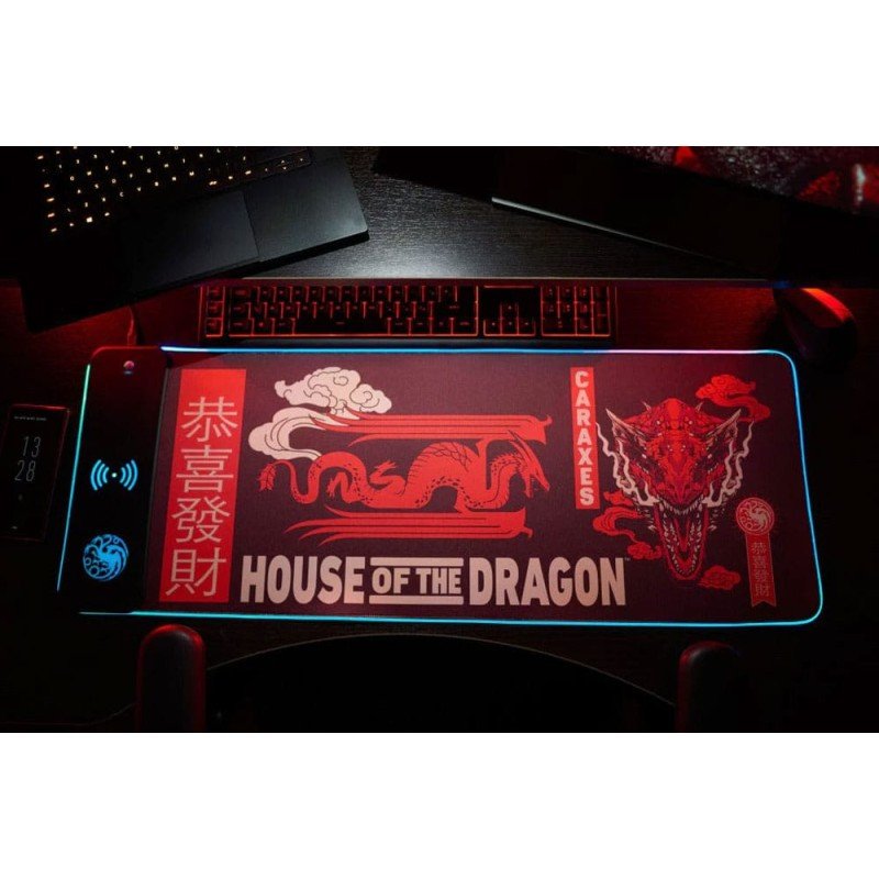 House of the Dragon tapis de souris avec chargeur mobile | 5056280461548