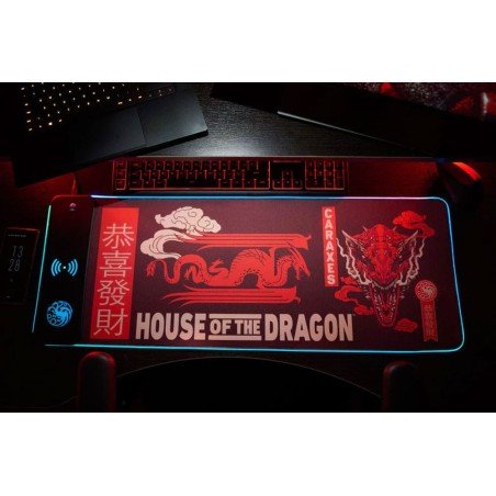 House of the Dragon tapis de souris avec chargeur mobile | 5056280461548