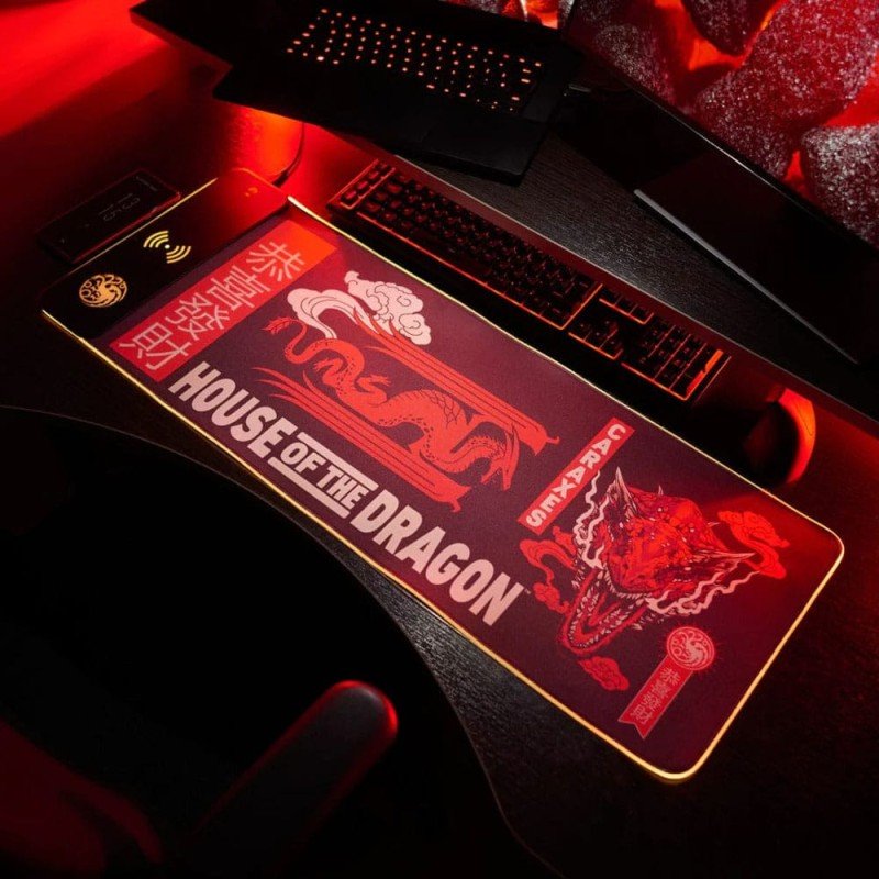 House of the Dragon tapis de souris avec chargeur mobile | 5056280461548