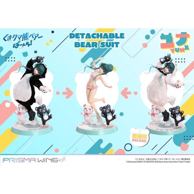 Kuma Kuma Kuma Bear Punch! Prisma Wing PVC Statue 1/7 Yuna Deluxe Version 28 cm 