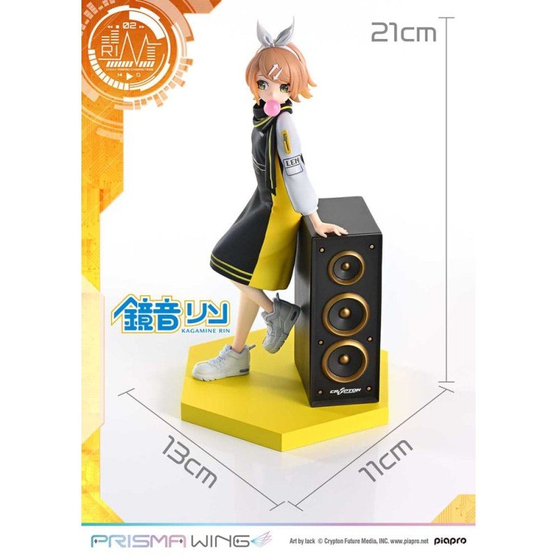 Vocaloid Piapro Characters Prisma Wing PVC Statue 1/7 Kagamine Rin (Art by lack) 21 cm | 4582647120755