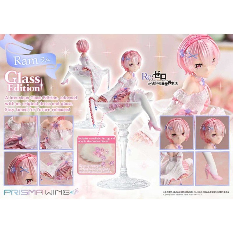 Re:ZERO Starting Life in Another World statuette PVC 1/7 Prisma Wing Ram Glass Edition 24 cm
