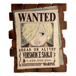 One Piece tirelire PVC Sanji Wanted 