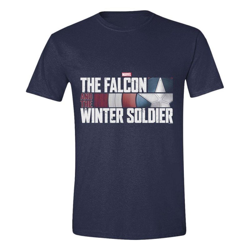 The Falcon and the Winter Soldier T-Shirt Action HR Logo Navy Size XL | 5059568999580
