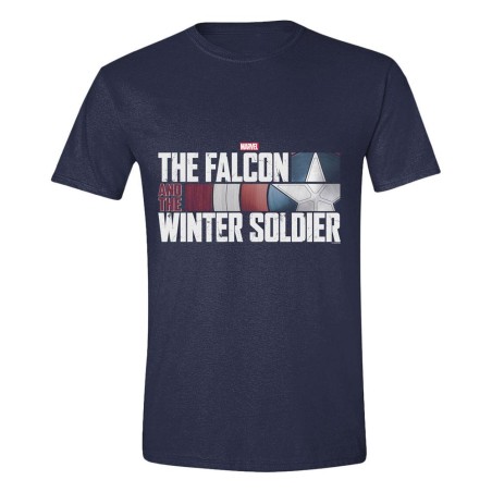 The Falcon and the Winter Soldier T-Shirt Action HR Logo Navy Size XL | 5059568999580