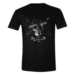 One Piece Live Action T-Shirt Greyscale Skull (M)