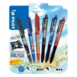 One Piece pack 6 rollers à encre FriXion Ball & Ball+ Limited Sticker Edition LE 0.7