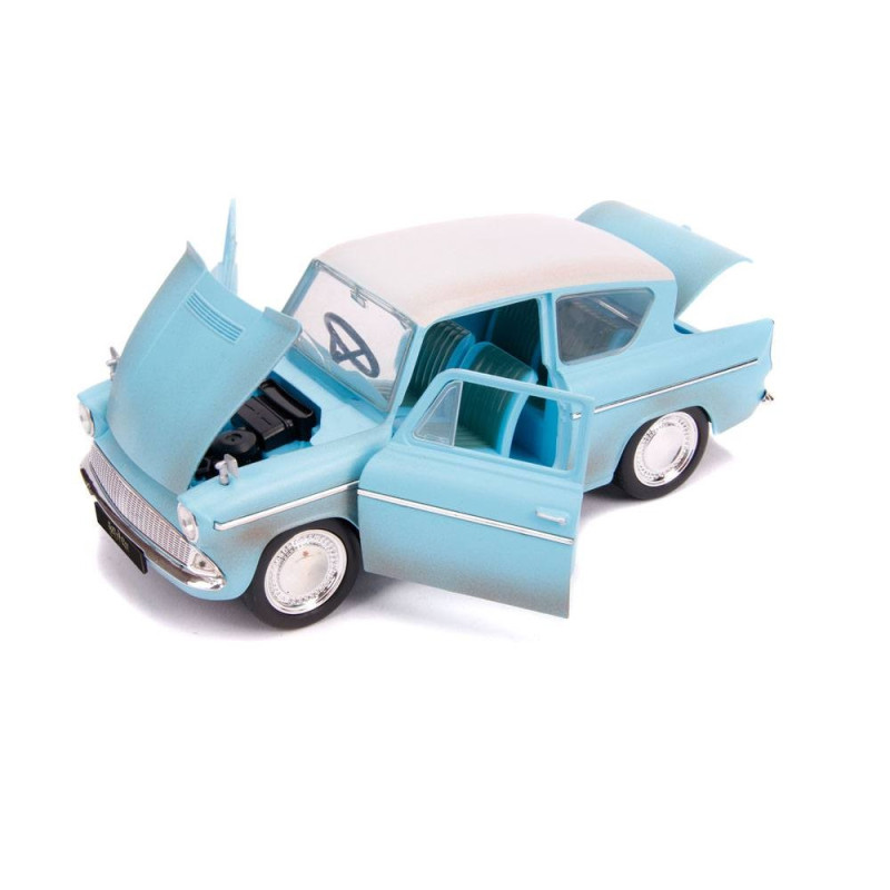 Harry Potter 1/24 Metal Vehicles Hollywood Rides - 1959 Ford Anglia Metal with Action Figure