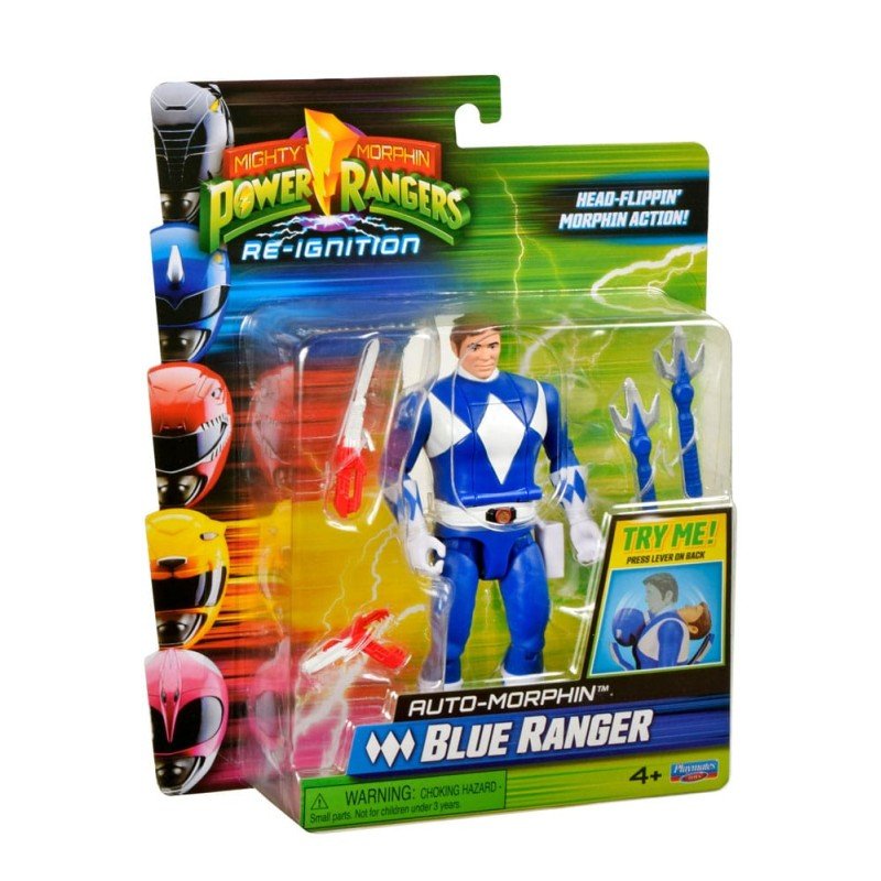 Mighty Morphin Power Rangers Action Figure Auto-Morphin Blue Ranger 12 cm | 0043377680413