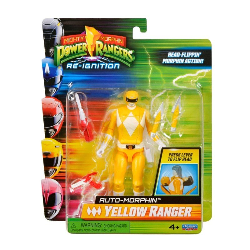 Mighty Morphin Power Rangers Action Figure Auto-Morphin Yellow Ranger 12 cm | 0043377680420