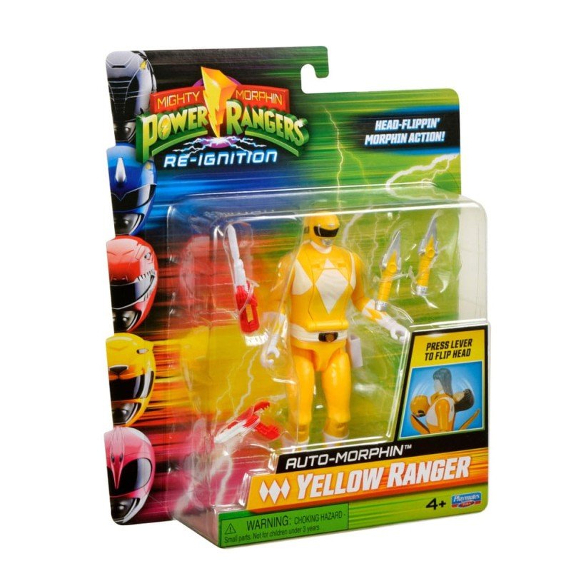 Mighty Morphin Power Rangers Action Figure Auto-Morphin Yellow Ranger 12 cm | 0043377680420