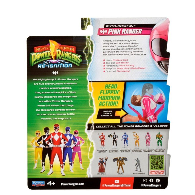 Mighty Morphin Power Rangers Action Figure Auto-Morphin Pink Ranger 12 cm | 0043377680437