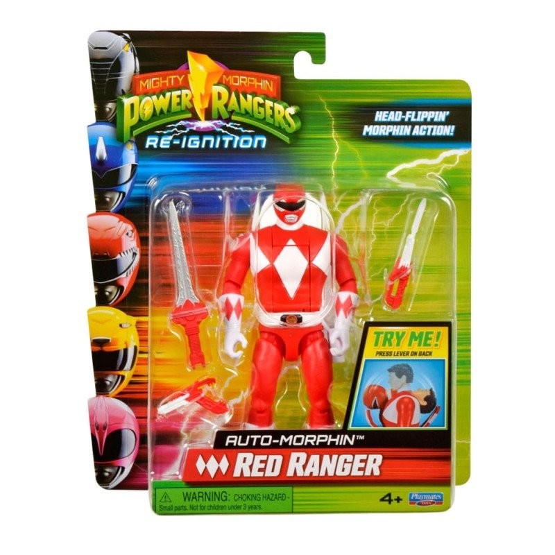 Mighty Morphin Power Rangers Action Figure Auto-Morphin Red Ranger 12 cm | 0043377680451