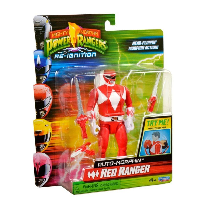 Mighty Morphin Power Rangers Action Figure Auto-Morphin Red Ranger 12 cm | 0043377680451