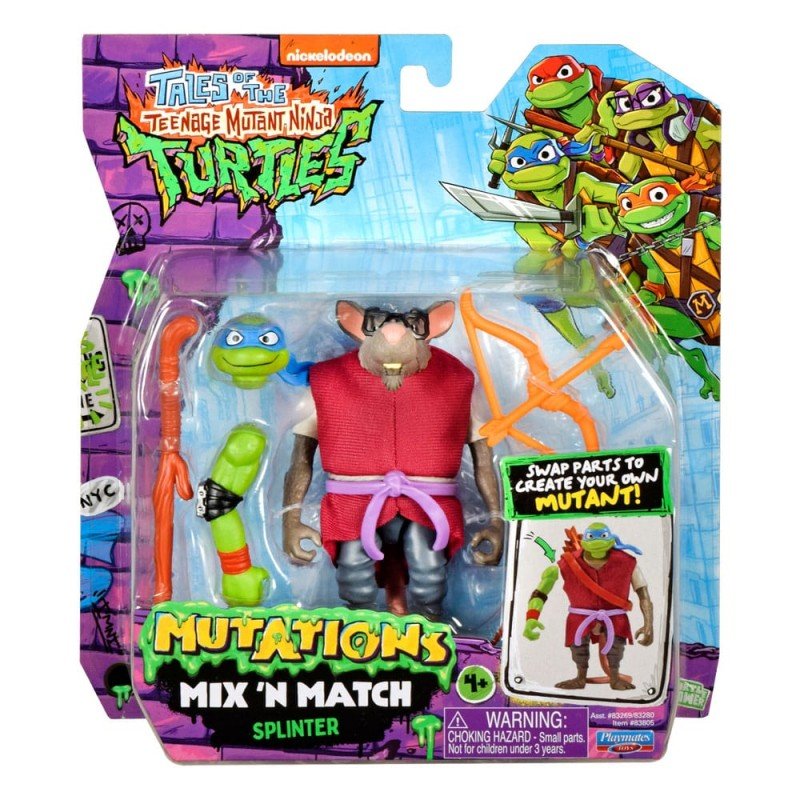 Tales of the Teenage Mutant Ninja Turtles Mix 'n Match Action Figure Splinter 12 cm | 0043377838050