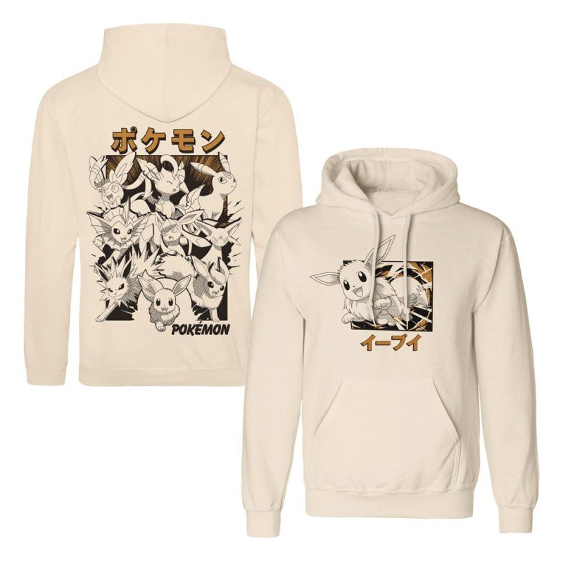 Pokémon Hooded Sweater Eevee Evolutions Katakana Size M | 5056811543392