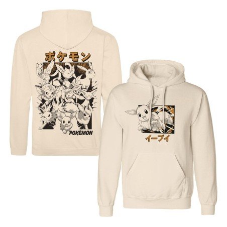 Pokémon Hooded Sweater Eevee Evolutions Katakana Size M | 5056811543392
