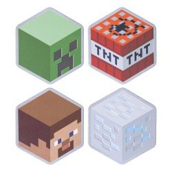 Minecraft pack 4 sous-verres 