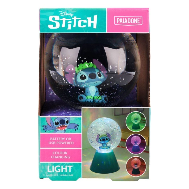 Lilo & Stitch lampe LED Stitch Glitter Ball 17 cm | 5056577754438