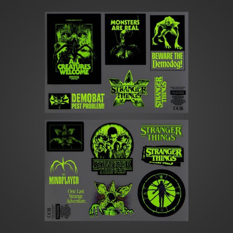 Stranger Things 5 autocollants pour gadgets Glow in the Dark | 5056577755848