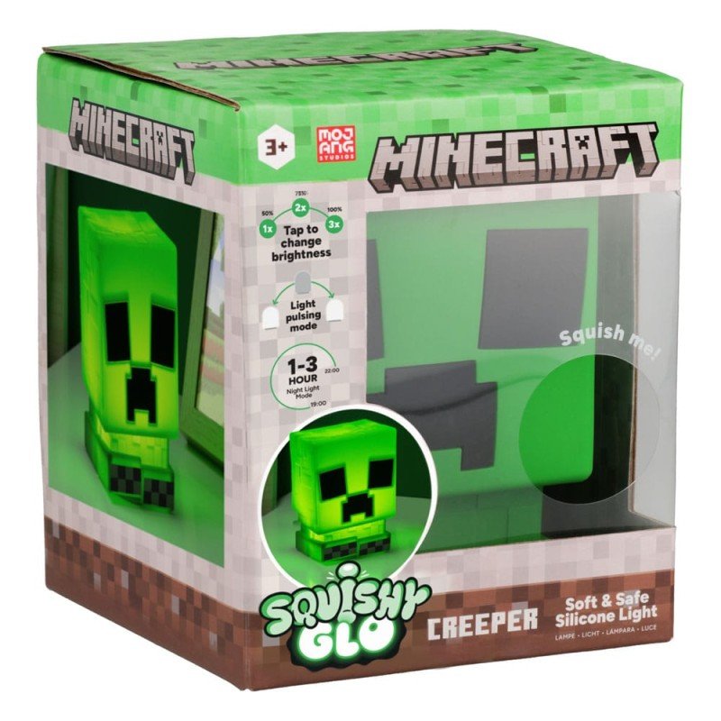 Minecraft lampe Squishy Glo Creeper 15 cm | 5056577757651