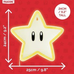 Super Mario Lampe murale LED Super Star Neon | 5056577757736