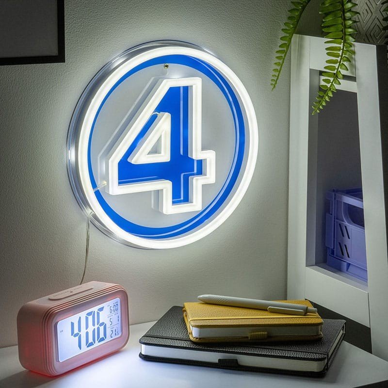 Fantastic Four LED Wall Lamp Light Logo Neon | 5056577758672