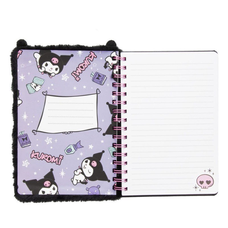 Sanrio cahier relié Kuromi Fluffy | 5056577758856