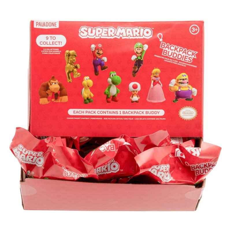 Super Mario présentoir porte-clés sac à dos Mystery Bags (24) | 5055964798925