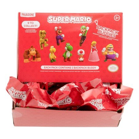 Super Mario Backpack Buddies Mystery Bags Display (24) | 5055964798925