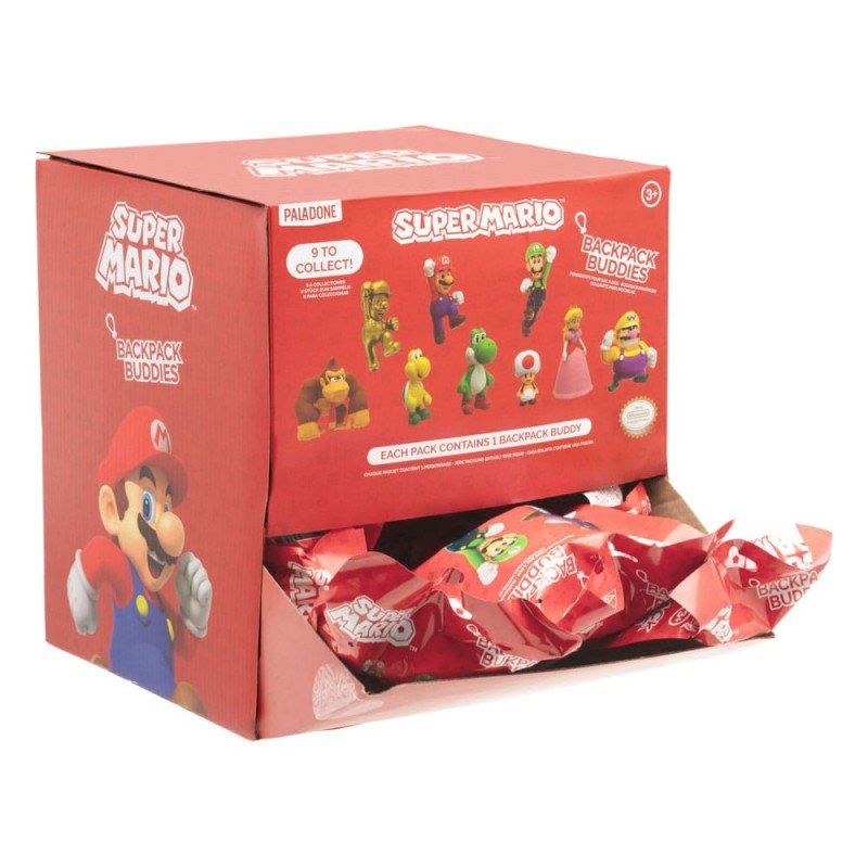 Super Mario présentoir porte-clés sac à dos Mystery Bags (24) | 5055964798925