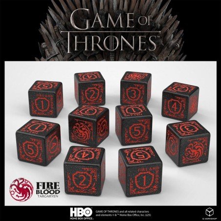 Game of Thrones Dice Set Targaryen 10xD6 (10) | 5907699497720