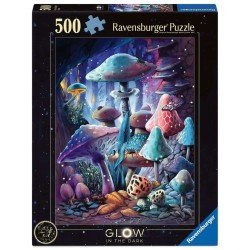 Ravensburger Glow-in-the-Dark Jigsaw Puzzle Moonlight Mushrooms (500 pieces) | 4005555013860