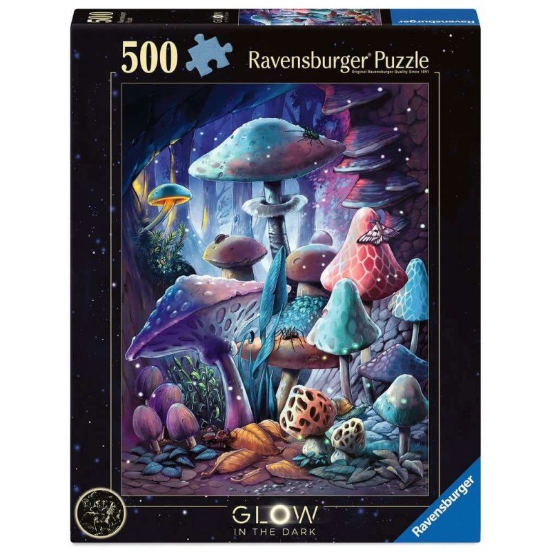 Ravensburger puzzle Glow-in-the-Dark Moonlight Mushrooms (500 pièces) | 4005555013860