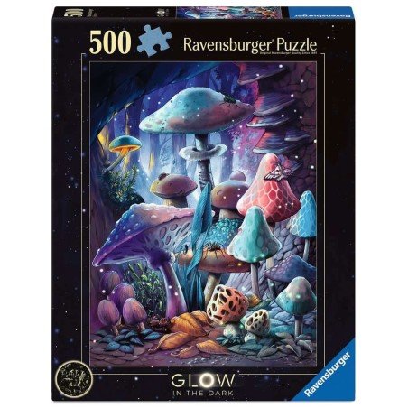 Ravensburger puzzle Glow-in-the-Dark Moonlight Mushrooms (500 pièces) | 4005555013860